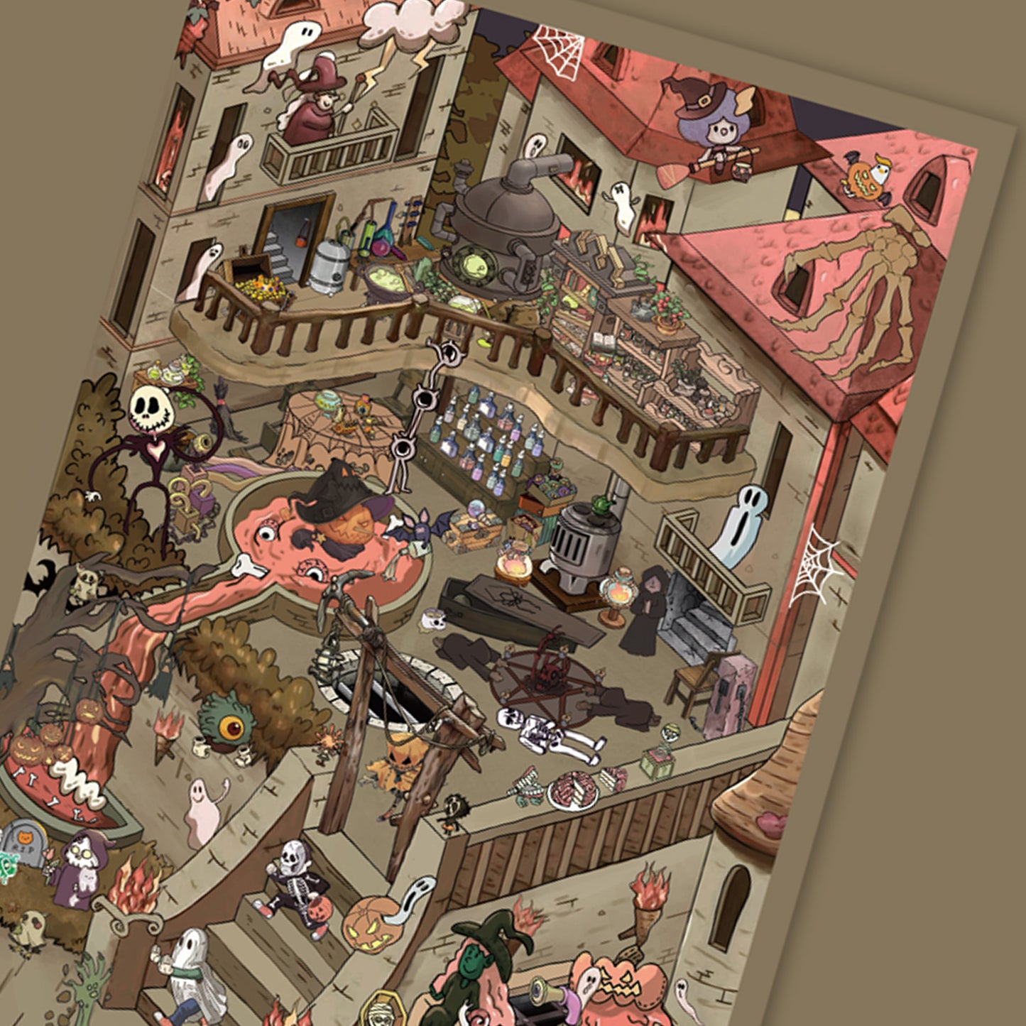 Haunted Castle-DIY 3D Scene Sticker