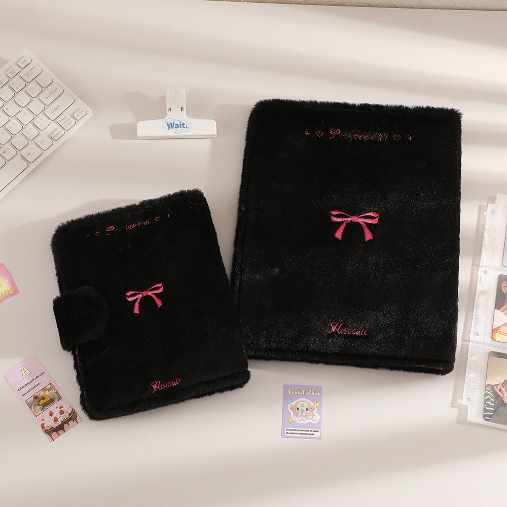 Plush loose-leaf sticker storage book, loose-leaf book