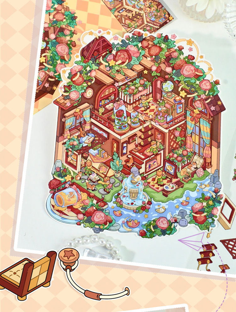 The Little Prince's Rose Garden-DIY 3D Scene Sticker