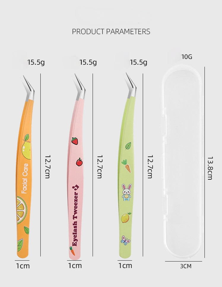 Cute Sticker Tool Tweezers, High-Precision Stainless Steel Tweezers