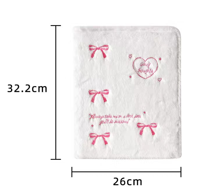 Plush loose-leaf sticker storage book, loose-leaf book