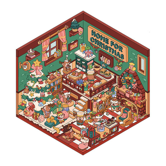 Christmas Family Party-DIY 3D Scene Sticker