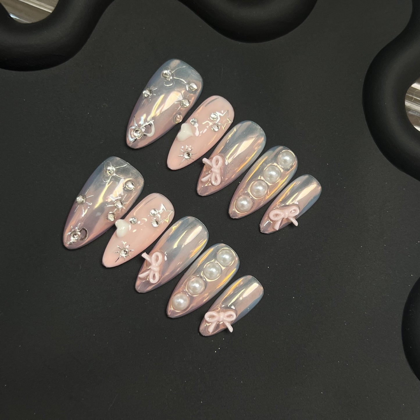 Pink Diamond Sweet Dream - Short Almond Press-on Nails
