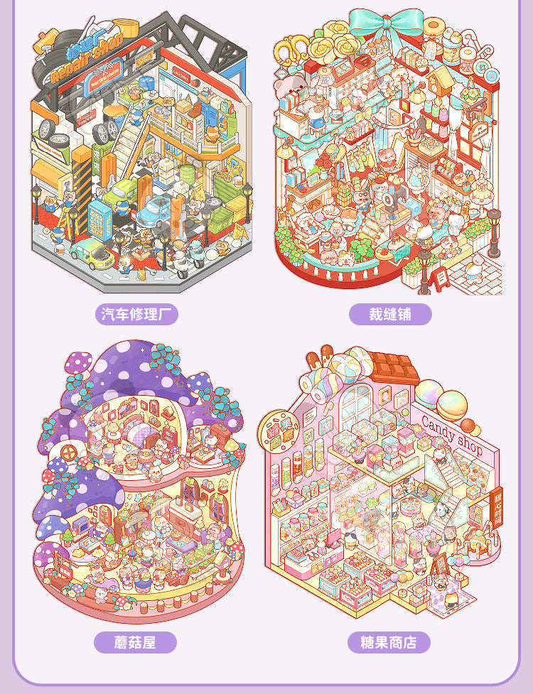 Collection of Miniarure Scenes 3.0（10scenes）-Pueple Style