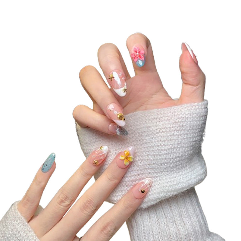 Coastal Dream - Short Almond Press-on Nails