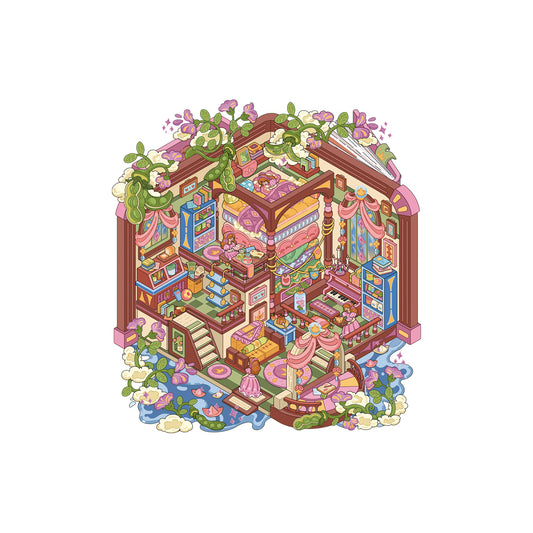 The Princess Pea-DIY 3D Scene Sticker