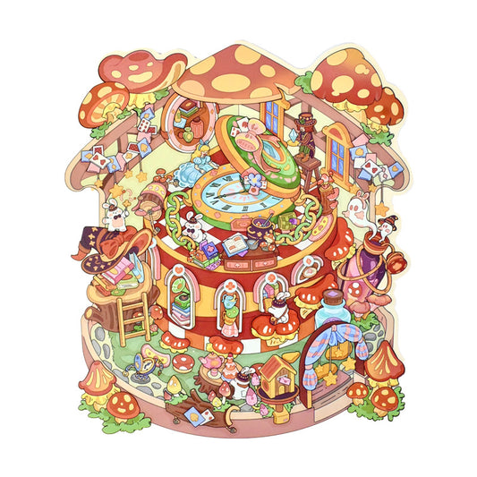 Time Mushroom House-DIY 3D Scene Sticker
