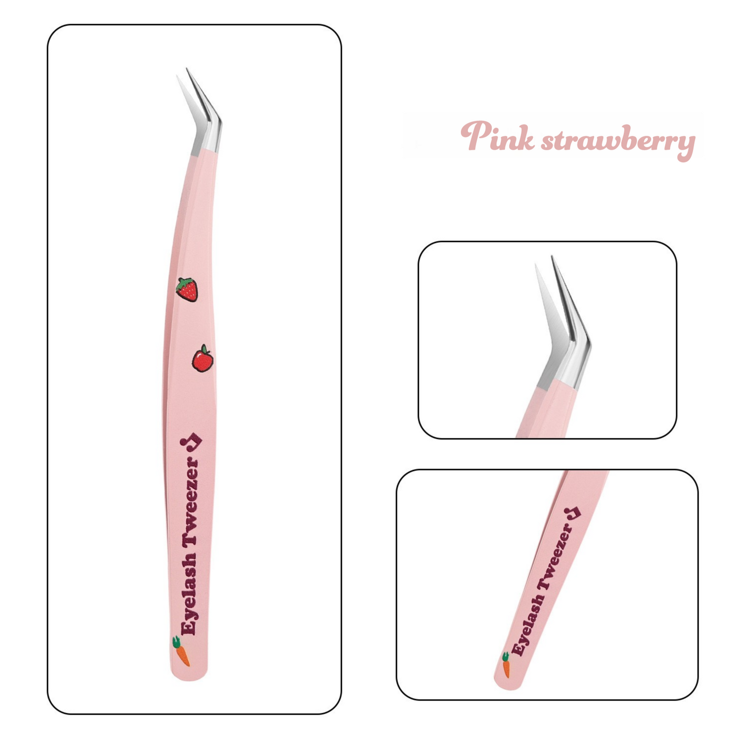 Cute Sticker Tool Tweezers, High-Precision Stainless Steel Tweezers